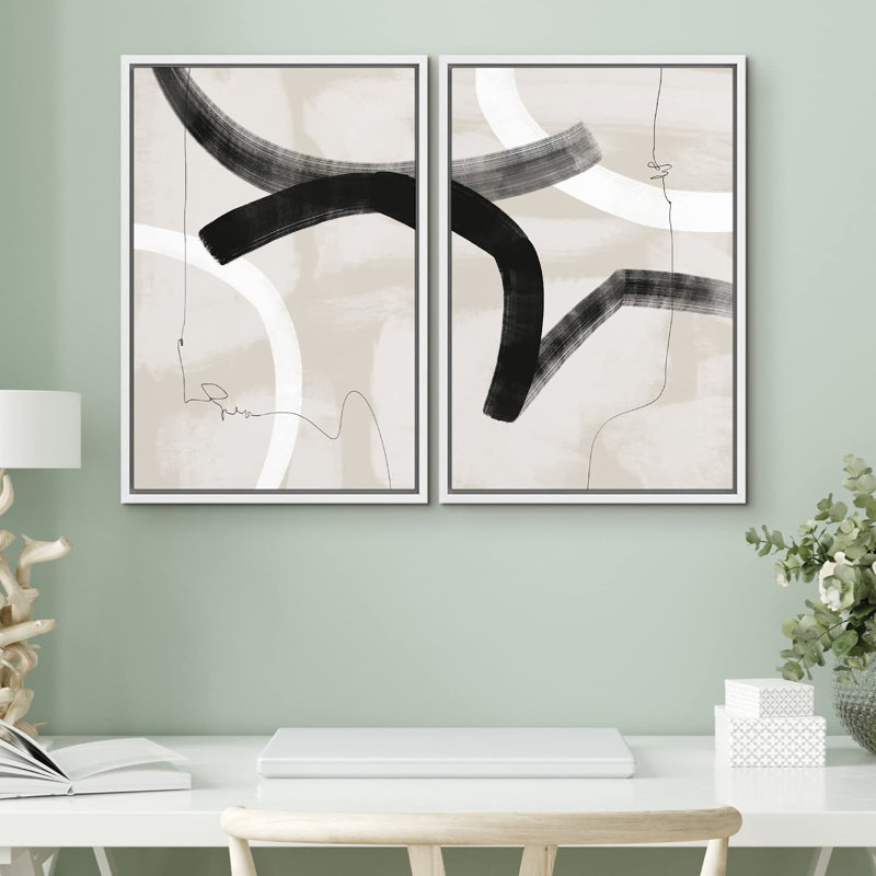 2 - Pieces, 24" H x 32" W x 1.5" D, White