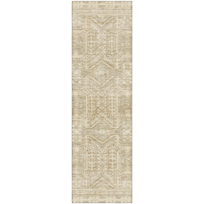 Premium Machine Washable Ashlynn Border Rug, Runner 2'3" x 7'6"