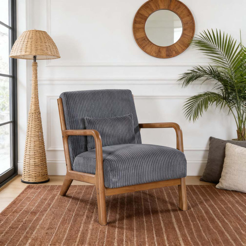 Chaise longue en bois, Gris
