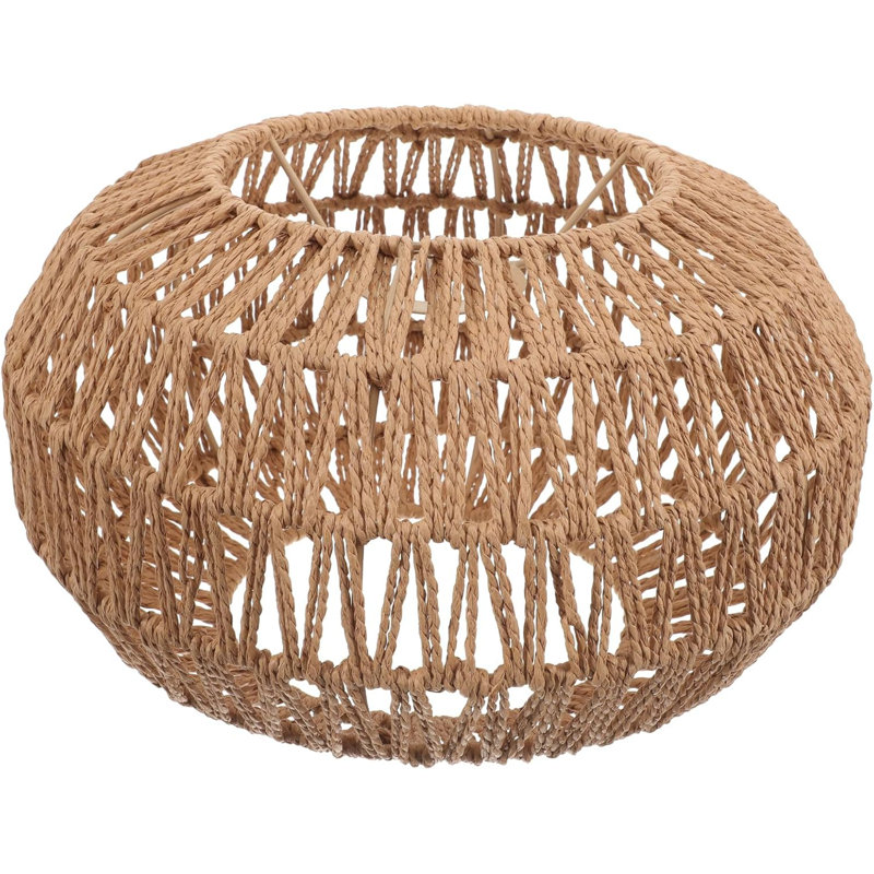Abat-jour tissé de style maison de campagne, housse de luminaire suspendu vintage rustique pour chambre à coucher, cuisine, salle à manger