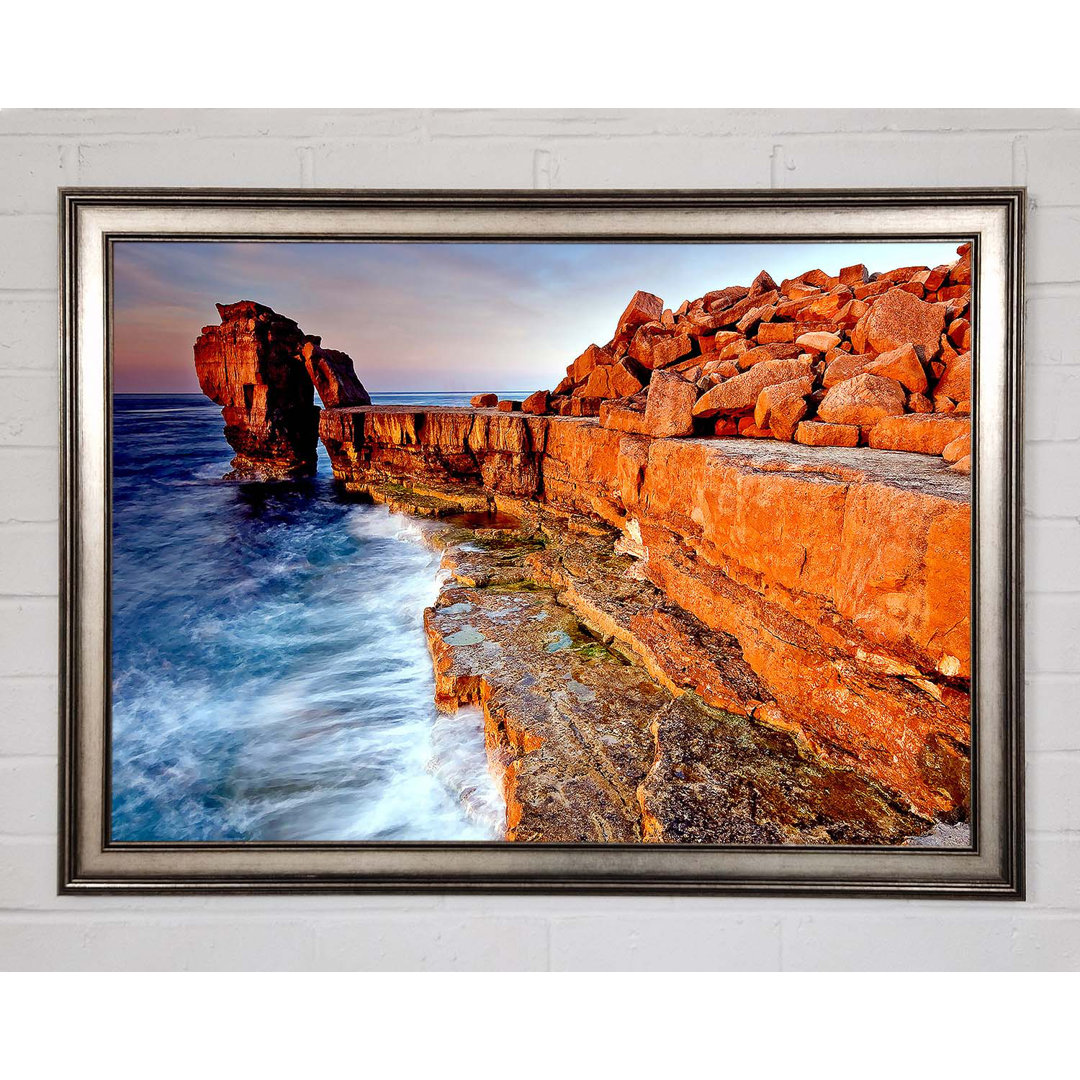 Rocky Beach Swell Gerahmter Druck Wandkunst