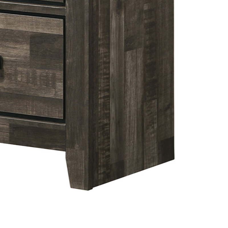 Javas 2 - Drawer Solid Wood Nightstand, Brown