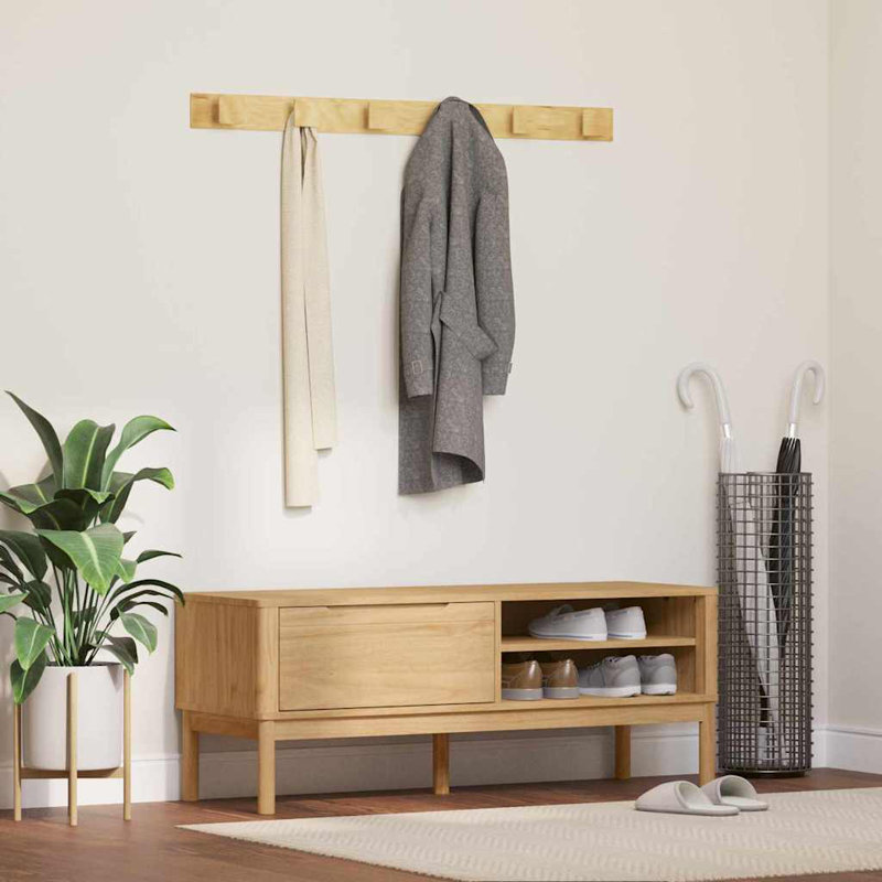 Solid Wood Shoe Storage, Wax Brown