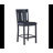Wood Panel Back Metal Leg Stool with Faux Leather Cushion-70970173