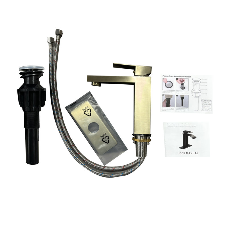 Effortless Water Control Stainless Steel Modern Bath Solution - Brushed Gold