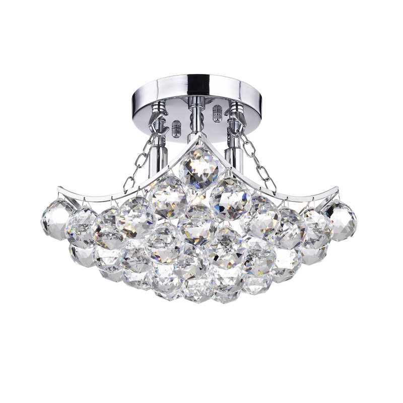 Plafonnier semi-encastré géométrique 8 po à 4 lumières unique Broadbent