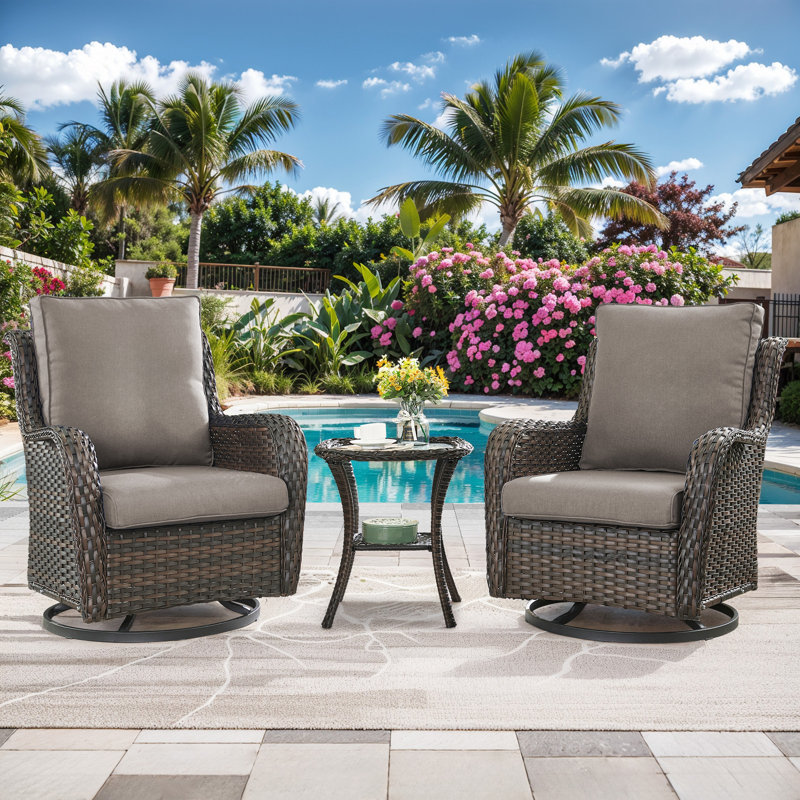 Outdoor Chair Cushions 22 x 25 x 4 Inch, Outdoor Replacement Cushion Set, Back & Seat Patio Cushions for Outdoor Furniture, Weather Resistant Patio Chair Cushions with Removable Cover