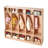 5-Section Kids Coat Locker, Wooden Toddler Cubby Storage Organizer with 10 Hooks & Non-Slip Mat, Modern Kid Coat Cubbies with 10 Small Open Storage Boxes for Home, Kindergarten, Daycare, Natural