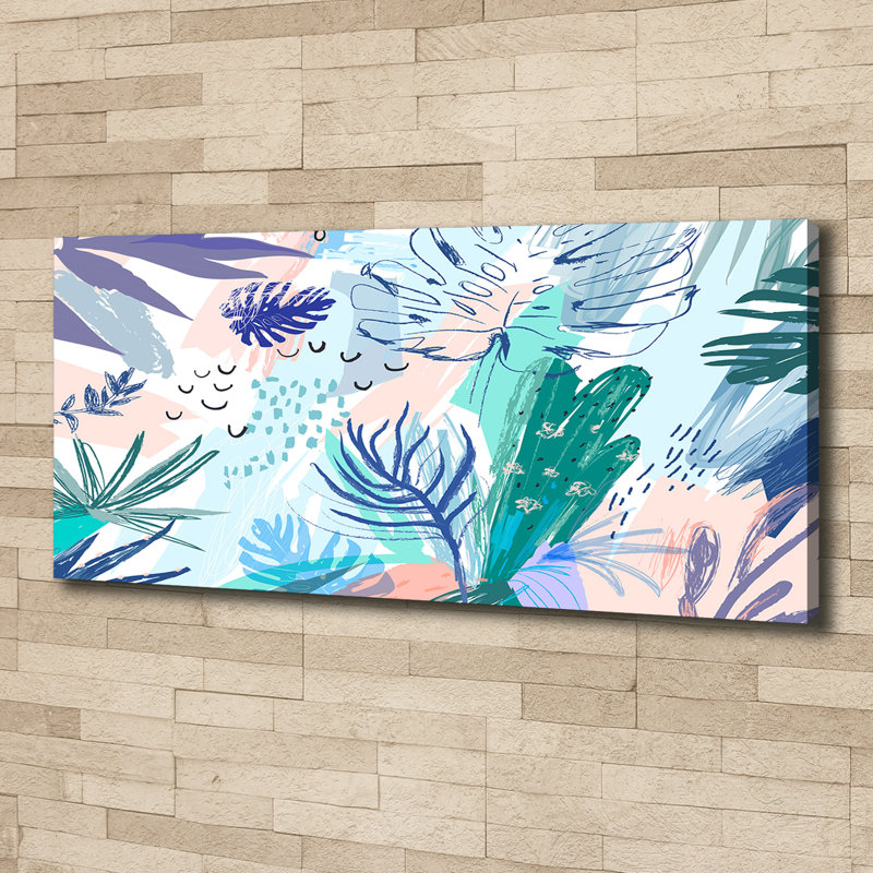 Tropical Leaves - No Frame Painting, Canvas, 50cm H x 125cm W x 2cm D
