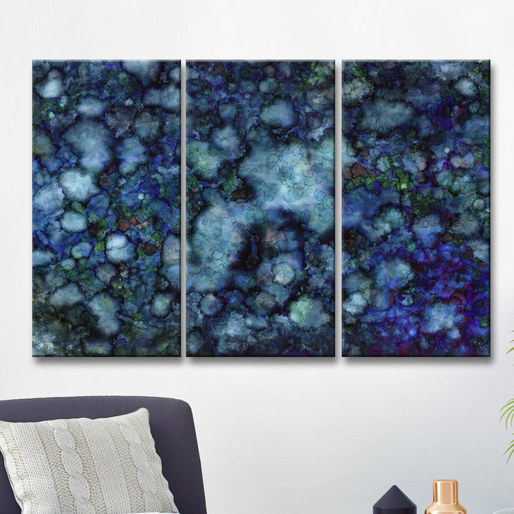 « hidden galaxy »-ensemble de 3 images sur toiles tendues, H 40 po x l 60 po