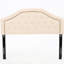 Contemporary Queen Headboard - Button With Diamond Stitch For Glamour Nailhead Accents Beige Upholstery Assembly Required Modern Design Tufting And