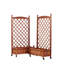 Lit de jardin surélevé avec treillis, ensemble de 2 jardinières en bois et support à plantes avec supports d'escalade 