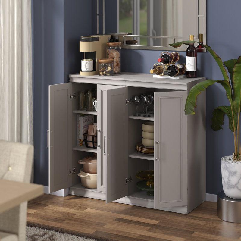 Modular Storage 21.38" W Closet System with Doors, Gray