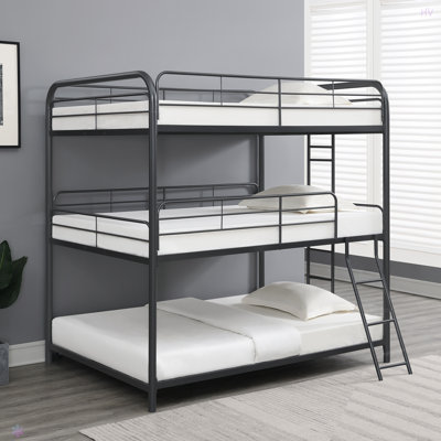 Furniture Triple Bunk Bed, FULL/FULL/FULL