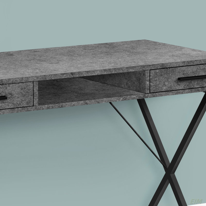 Bureau d'ordinateur, bureau personnel, ordinateur portable, installation à gauche, à droite, tiroirs de rangement, L 42 po, travail, contemporain, moderne