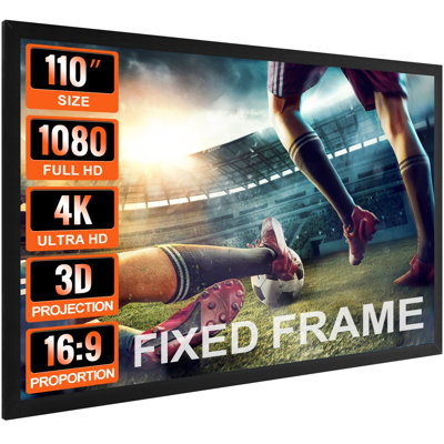 Big 155" Diagonal 16:9 HD Projector Screen Home Theater Outdoor Use