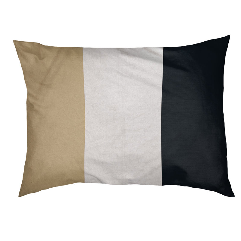Coussin Detroit, Petit (l 28 po x P 18 po x H 6 po), Gold/White/Black