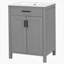 Ensemble de meuble-lavabo 24 po avec lavabo en céramique, meuble-lavabo peu encombrant - l 24 po x P 18 po x H 34 po, 2 portes à fermeture en douceur