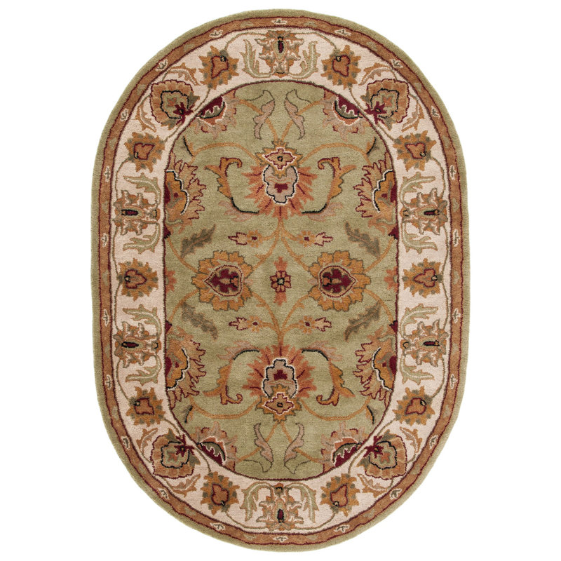 Alger Hand Tufted Wool Oriental Rug, Oval 7'6" x 9'6"