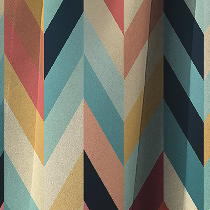 Tribal Fusion à motif chevron IV - Rideau à chevrons - Rideau occultant à chevrons - 1 panneau, L 52 po x L 108 po
