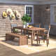 Fleur 76'' Rectangular 7 - Person Outdoor Dining Set