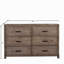 Commode 6 tiroirs Vanallen Sydney, gris vieilli