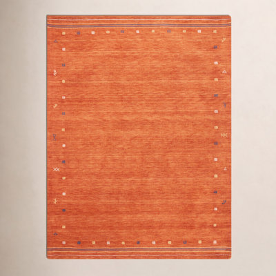 Danette Rust Hand-Loomed Wool Rug