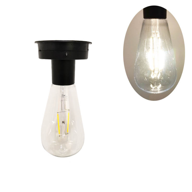 Porte-lampe solaire d'extérieur à tungstène intégré