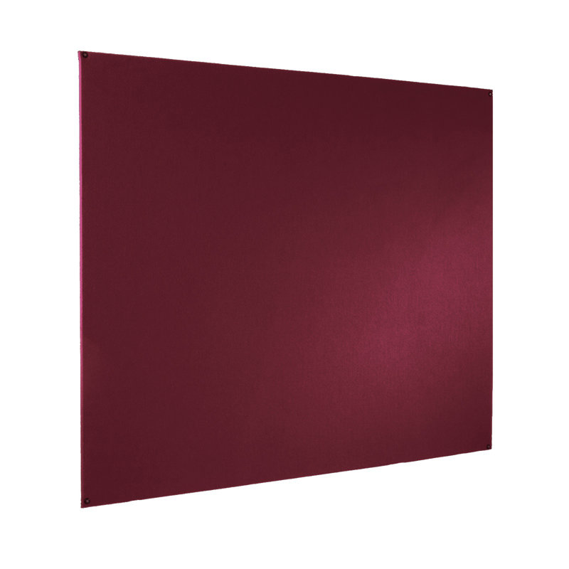 Wall Mounted Bulletin Board, Burgundy, 120 cm H x 240 cm W
