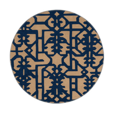 Trellis Blue Indoor and Outdoor Area Rug