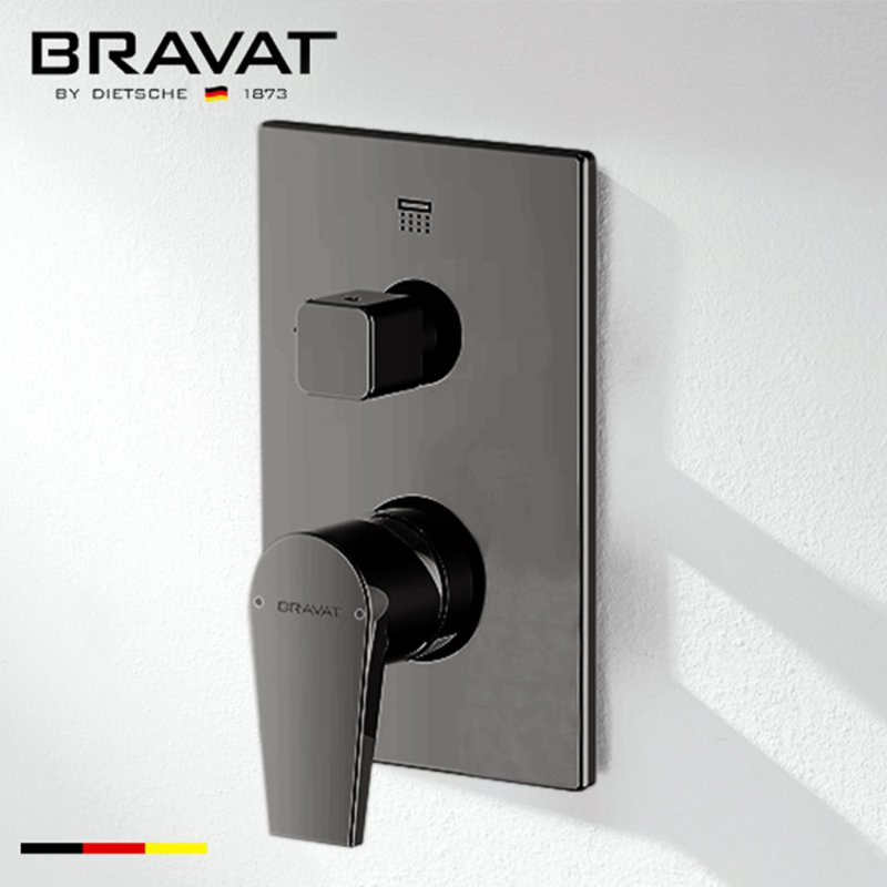 Valve de douche murale, Noir