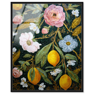 Summer Harvest II Framed Acrylic Print Botanical Wall Art by Art Remedy, Black Frame, 20 x 24