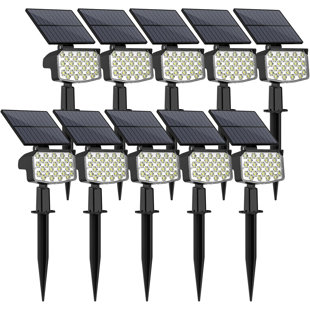 WELALO Solar Spot Lights Outdoor, [10 Pack/3 Modes] Solar Landscape Spotlights, Adjustable Solar Powered Security Lights, IP65 Waterproof Wall Lights for Walkway, Yard, Garden, Driveway