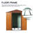 73.19 In. High Metal Shed With Galvanized Steel & Rot Design Storage Unit Insect- Coating-117455876