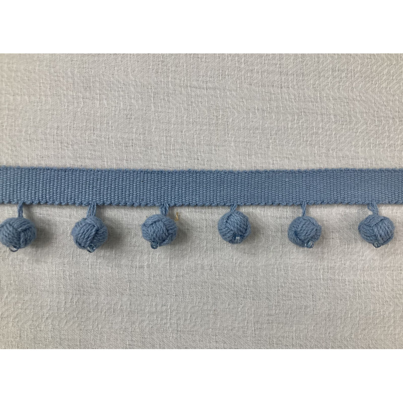 Bordure de frange nouée à la main, Bleu français