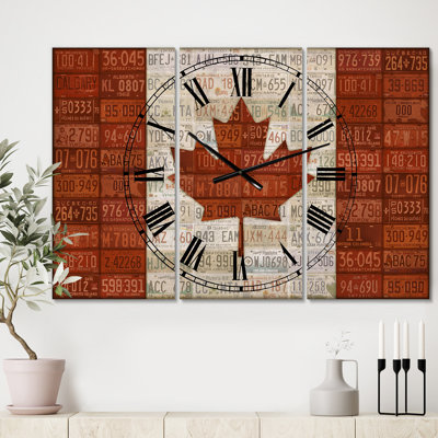 Grande horloge murale 3 panneaux Canada