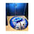 Blue And White Oil Paint Look Woven Base Modern Decorative Carpet-1464908904