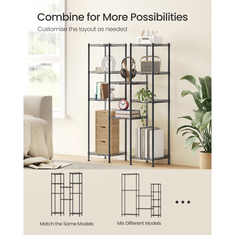 Metal Shelving Unit, 121cm H x 30cm W x 30cm D