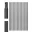 Paquet de 31 barreaux d'escalier, balustres d'escalier en acier au carbone durable de 44 po, rampe intérieure carrée en métal à 0,5 broche, balustrade creuse anti-corrosion avec trous pré-percés, noir mat