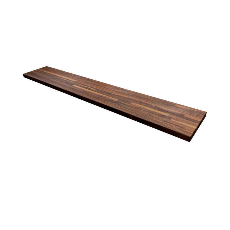 Dauna Solid Wood Accent Shelf, 1.5" x 8" x 96", Walnut