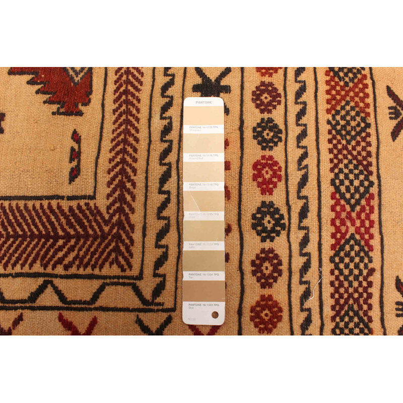 Tapisserie Ringgold beige kilim 4 pi 3 po x 6 pi 0 po