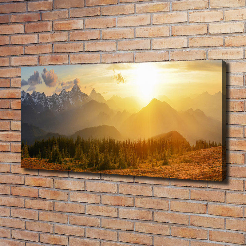 Sunset Mountains - Wrapped Canvas Print
