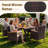 Autymn 6-Person Outdoor Patio Dining Set with Cushions-1432362131-1432362132