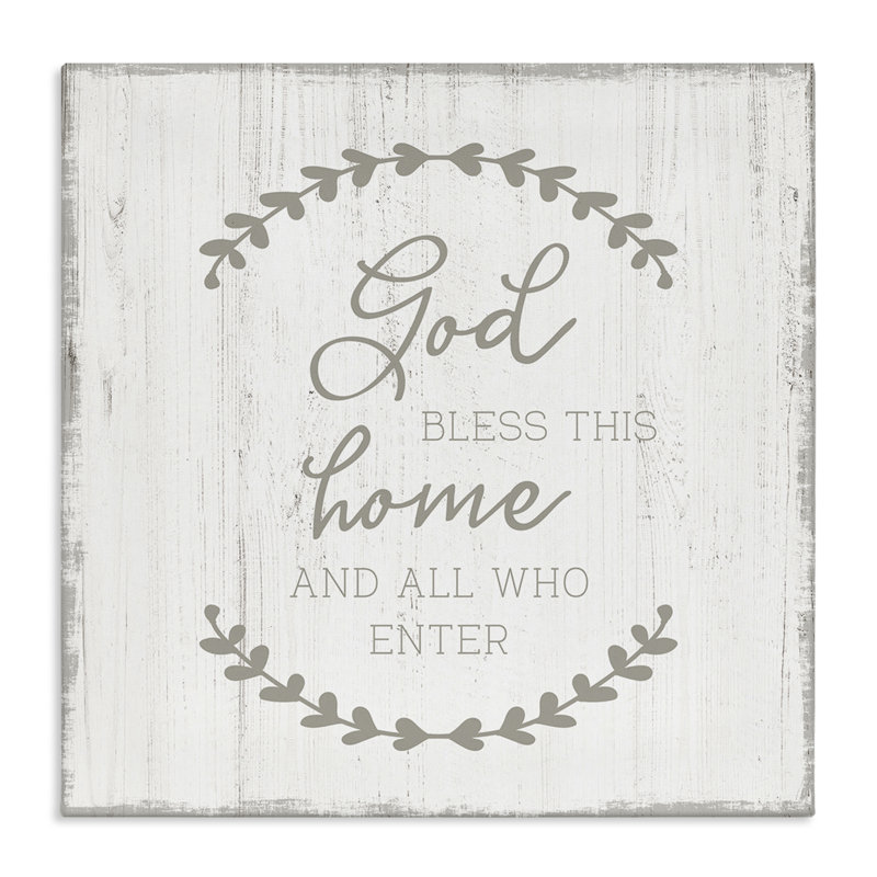 «God Bless All Who Entrée», art mural par CAD Designs, H 36 po x l 36 po