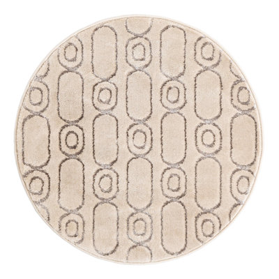 Latitude Run® Column Nikica Rug White and Silver