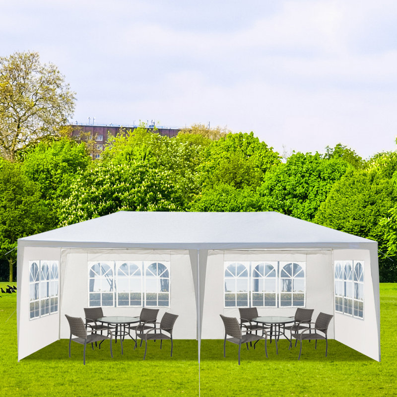 10 pi. X 20 pi Tente de fête blanche imperméable avec 4 parois latérales amovibles
