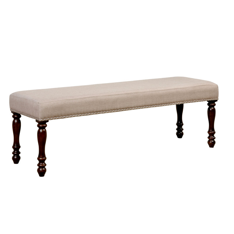 Benghauser Linen Blend Upholstered Bench