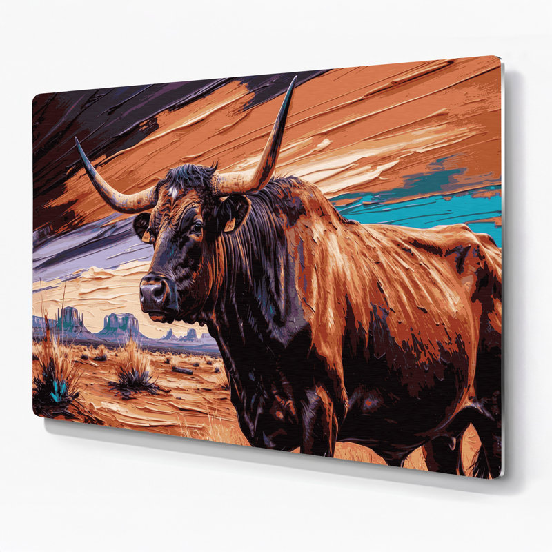 Art mural en métal noir de Southwestern, H 20 po x l 30 po