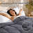 All Season Goose Feather Fiber Comforter Lightweight Duvet Insert, Full/Queen-129046632-129046634