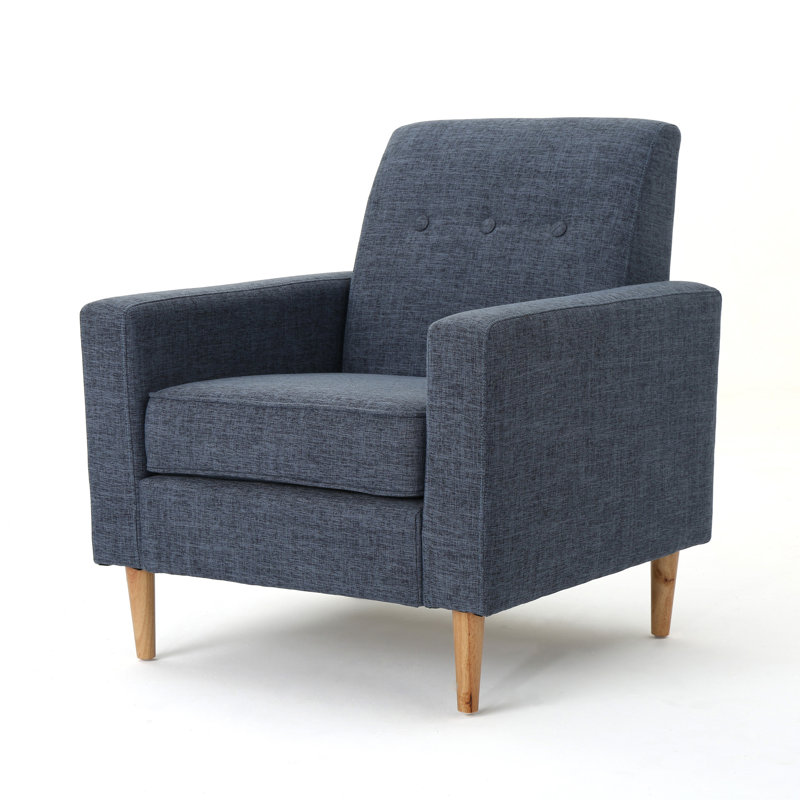 Vytis Upholstered Armchair, Dark Blue Fabric